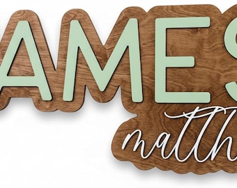 Custom Nursery Name Sign, Wooden Name Sign, Name Plate for Wall, Custom Wooden Sign, Baby Name Announcement Sign, Newborn Gift, Room Decor