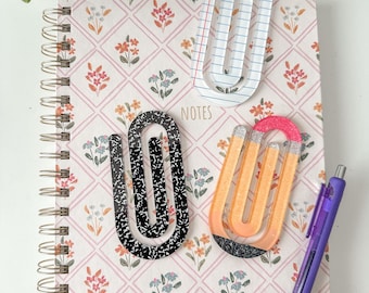 Personalized Teacher Jumbo Paperclip Bookmark - Custom Name, School Stationery Teacher Appreciation Gift, Back to School Gift