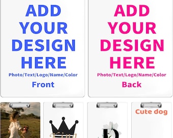 Custom Clipboard, Personalized ClipBoard Design Your Photo/Text/Logo, Gift for Nurses, Teachers, Students, Office, and Saler, Back to school