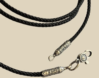 Silk Cord Necklace: Sterling Silver Clasp, Orthodox Christian Jewelry