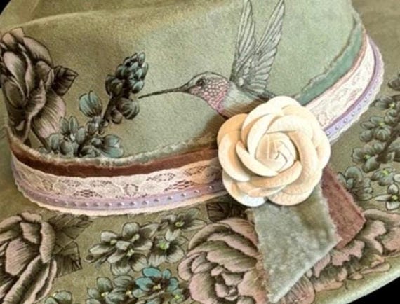 Add on premium made to order hat band. Choice of various ribbons, bands, chains, rhinestones, string of pearls, lace, leather and more!
