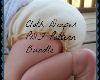 Cloth Diaper Pattern Bundle, Newborn and One Size