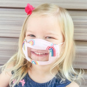 Clear face mask for kids children