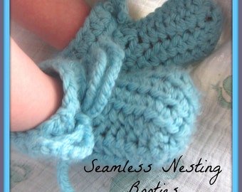 Crochet Pattern Nesting Booties