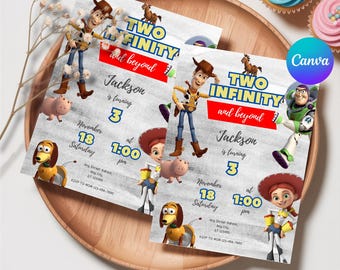 Toy Story Invite, Reach Four the Sky Editable Toy Story Birthday Invite, Digital Toy Story Invitation, Digital Download Toy Story Invite