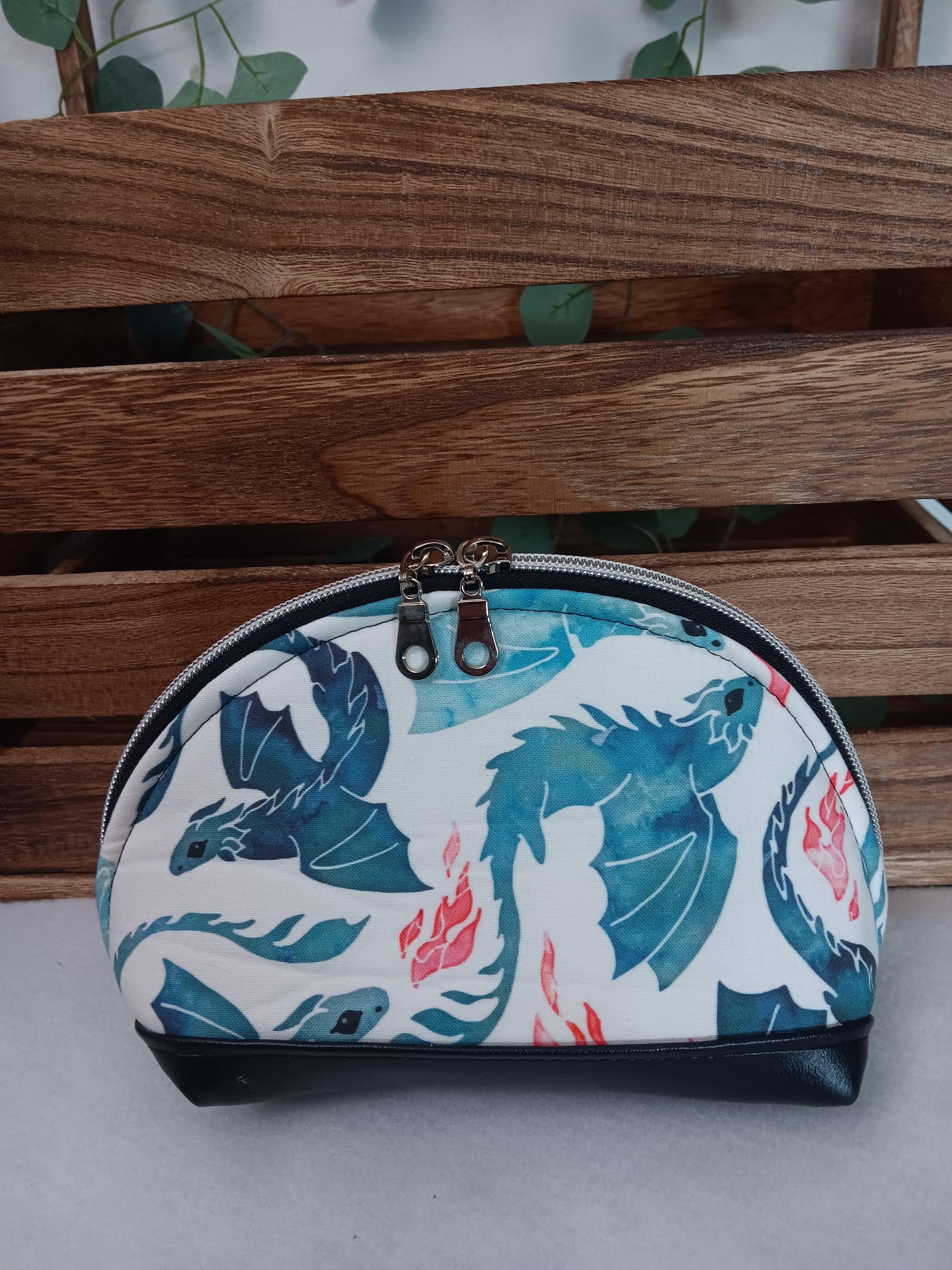 Dragon Dumpling Zippered Bag | Make Up Bag | Art Pouch | - Image 1