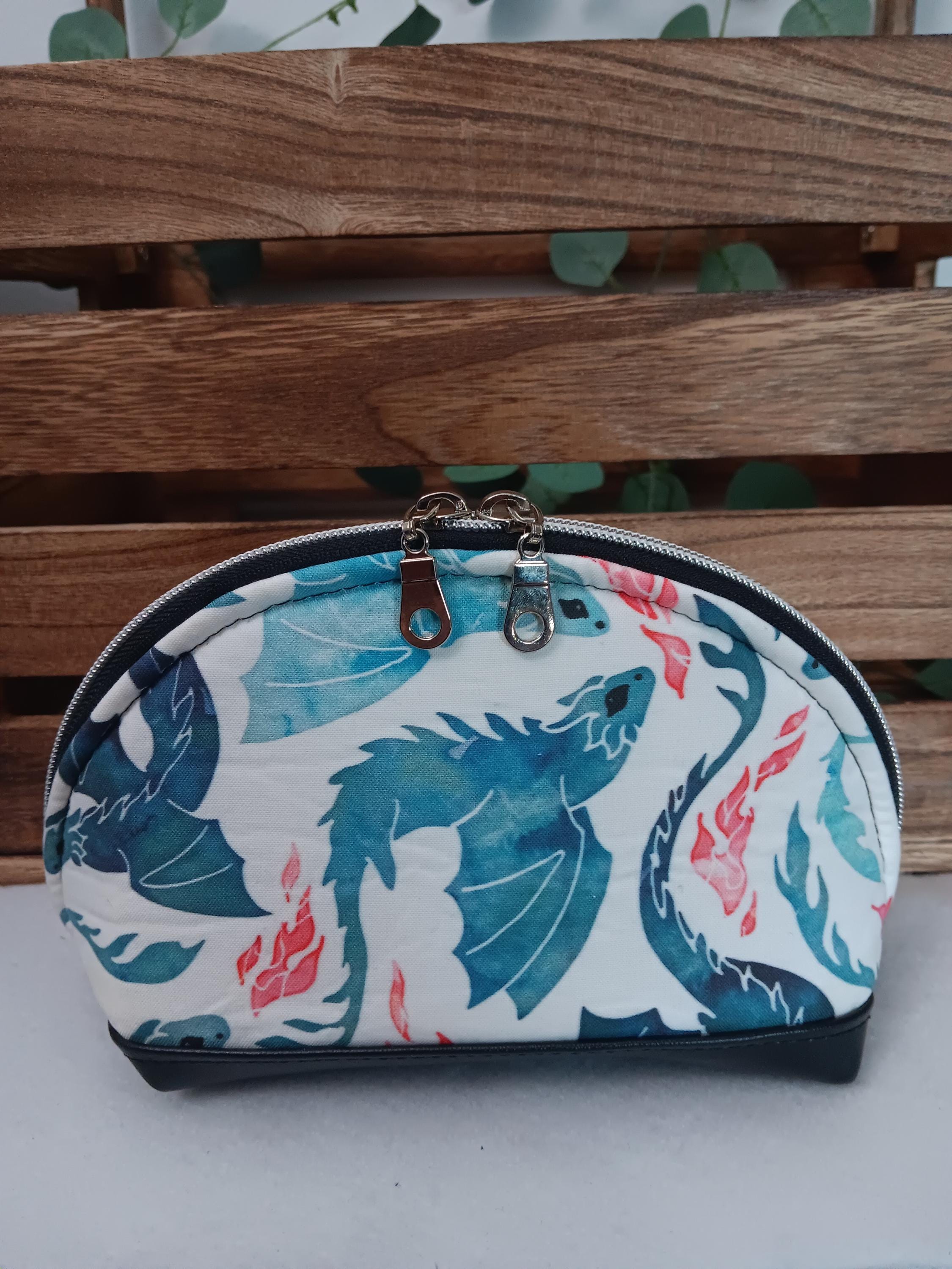 Dragon Dumpling Zippered Bag | Make Up Bag | Art Pouch | - Thumbnail 2