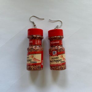 Handmade Red Pepper Mini Brand Earrings