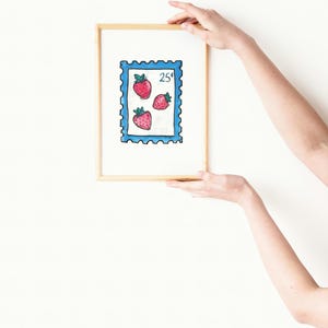 Timbre postal fraises