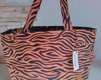 Bolso animal print naranja