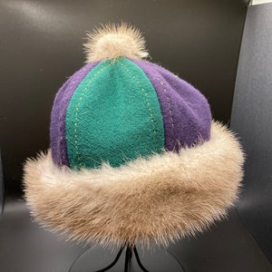 Early medieval fur trimmed hat Birka viking extra small child’s womens