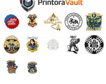 Fallout PNG SVG-bundelpakket: 3, 24 stuks (digitale download)