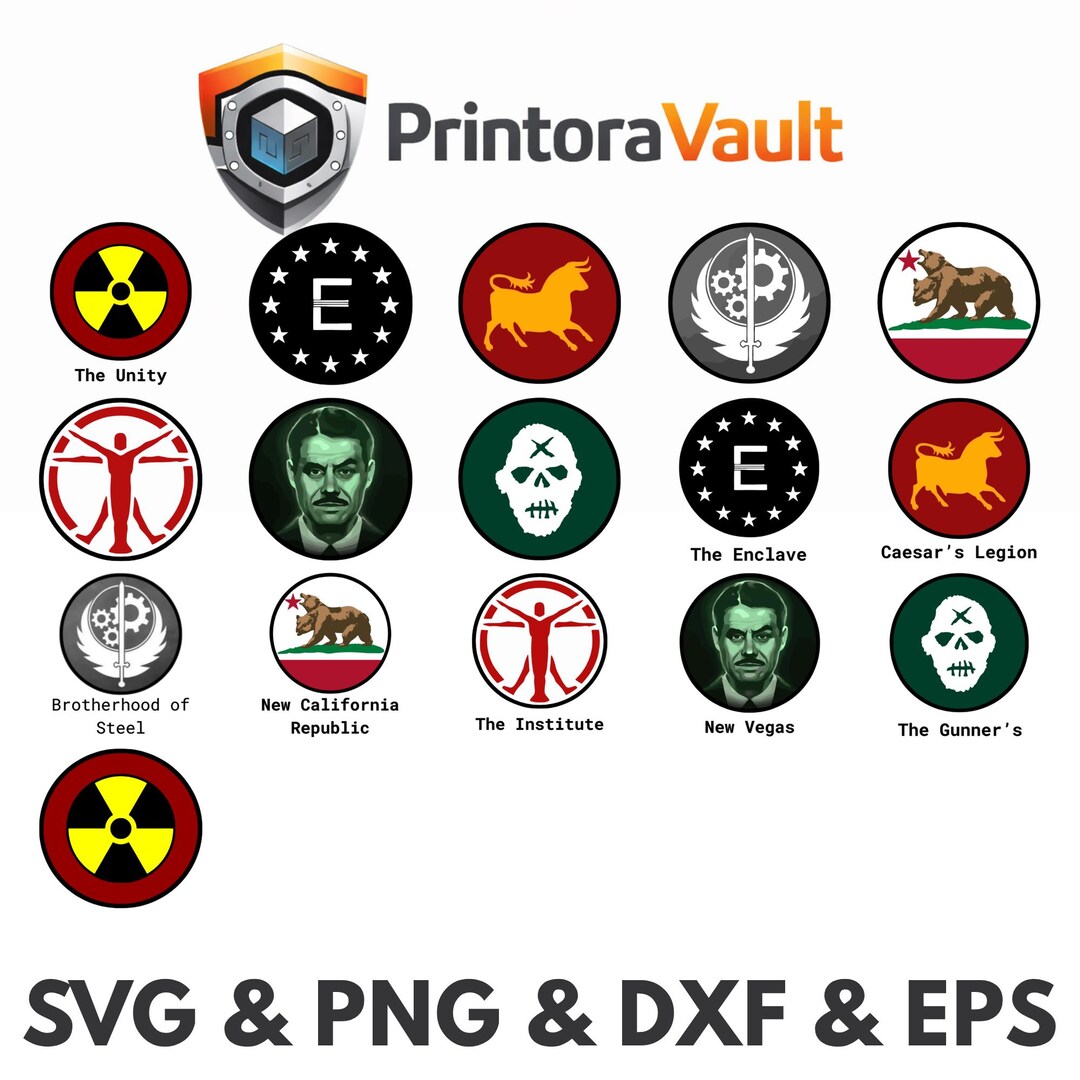 Fallout Insignia PNG SVG Bundle Pack 64 Pieces (digital Download) - Etsy UK