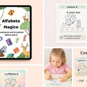Alfabeto Magico A-Z - Schede Didattiche da Stampare per Bambini (PDF Educativo)