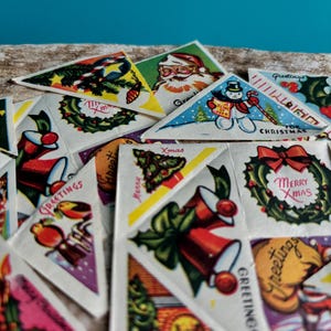 Vintage kerststempels, diverse vormen, verpakking van 11 stuks. Kerst uit de jaren 50