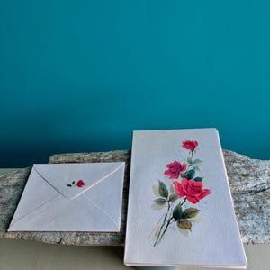 Juego de escritura de cartas Vintage Rose, papeles de cartas con sobres, correspondencia, juego de escritura Regency