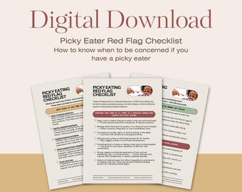 Picky Eater Red Flag Checklist for Parents (Digital Download)