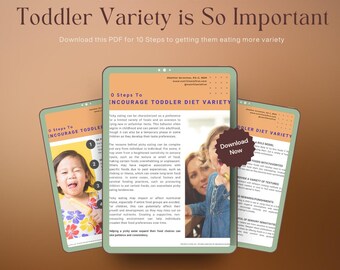 Picky Eating Help: 10 Steps to Toddler Food Variety (Digital Download)