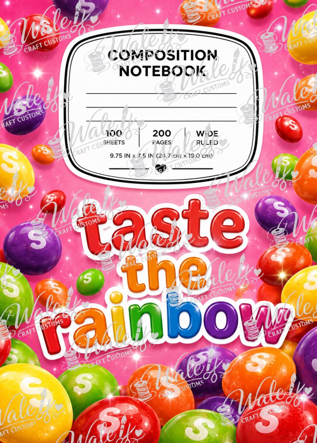 Top Model Notebook Candy Personalized Snack Composition Notebook | Candy Theme Kids School ...