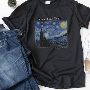 Vincent van Gogh Starry Night Unisex TShirt, Art Lover Gift, Museum art shirt, Classic paintings, Van Gogh shirt, famous artist shirt