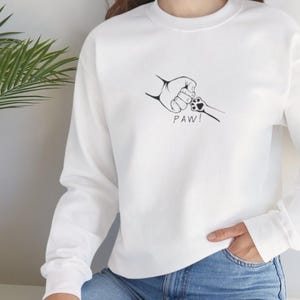 Paw Fist Bump Unisex crewneck sweatshirt, cute sweatshirt, fist bump shirt, Paw shirt, dog lover shirt, dog sweatshirt, gift, pet sweatshirt