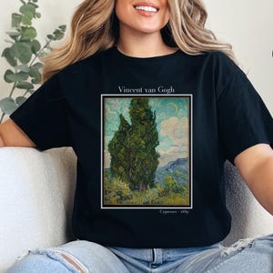 Van Gogh Cypress Unisex Shirt, Vincent Van Gogh Art Tee, Nature Lover Gift, Artist Tshirt, Unique Graphic Shirt, Vintage, art lover