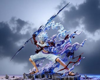 Gear 5 Nika Luffy Figure – 25cm Lightning One Piece Anime Action Model Toy
