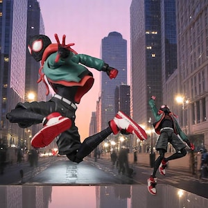 Miles Morales Actionfigur - 15 cm großes bewegliches Spider-Man-Modell mit Zubehör