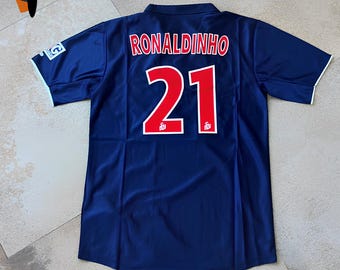 Camiseta vintage de Ronaldinho 21 (2001/2002) - Regalo de coleccionista del PSG - Camiseta de París
