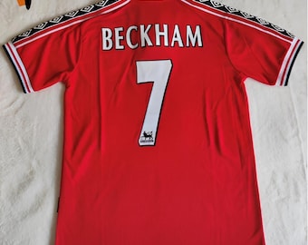 Vintage 98/99 David Beckham 7 Jersey - Soccer Gift - Iconic Manchester United Jersey