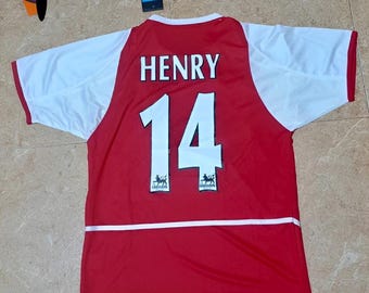 ヴィンテージ ティエリ・アンリ 14 ジャージ - 2002-2004 サッカーファンギフトシャツ - 象徴的なアーセナルジャージ