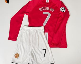 Kids Cristiano Ronaldo 7 Shirt - 2007 Manchester United - Jersey & Short