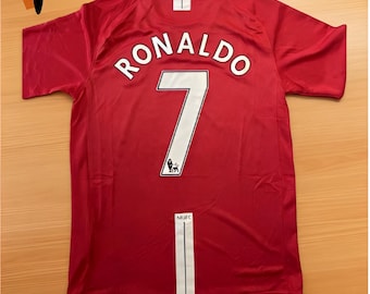 Camiseta vintage de local de Ronaldo 7 - Regalo para aficionados al fútbol de 2007, coleccionista - Camiseta icónica del Manchester United