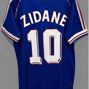Vintage Zidane 10 Jersey - 1998 World Cup Shirt - Soccer Fan Gift - France Iconic Jersey
