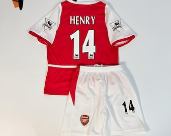 Camiseta infantil Henry 14 del Arsenal (2002/2004) - Camiseta y pantalón corto
