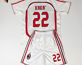 Camiseta infantil Kaká 22 - 2006/2007 Camiseta y pantalón corto icónicos del Milan AC