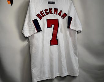 Vintage Beckham 7 Jersey - 1998 Soccer Fan Gift - Iconic England Jersey