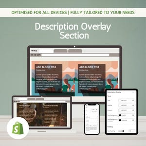 オーバーレイShopifyセクション | 画像ホバー情報ブロック | カスタムテキストパネル | オーバーレイデザイン機能 | Shopifyセクションテンプレート
