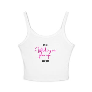 Frauen Spaghetti Strap Tank Top - &quot;Sommer Musthave, Freizeitkleidung, Geschenk für Freunde, Strand Top, Musik Festival Bekleidung.&quot;