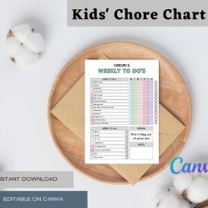 Kids’ Chore Chart Printable | Fun Task List for Children’s Daily & Weekly Routines