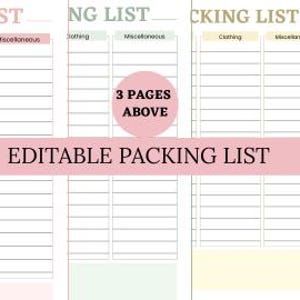 Travel Packing Checklist | Printable Luggage List for Family, Solo & Business Trips