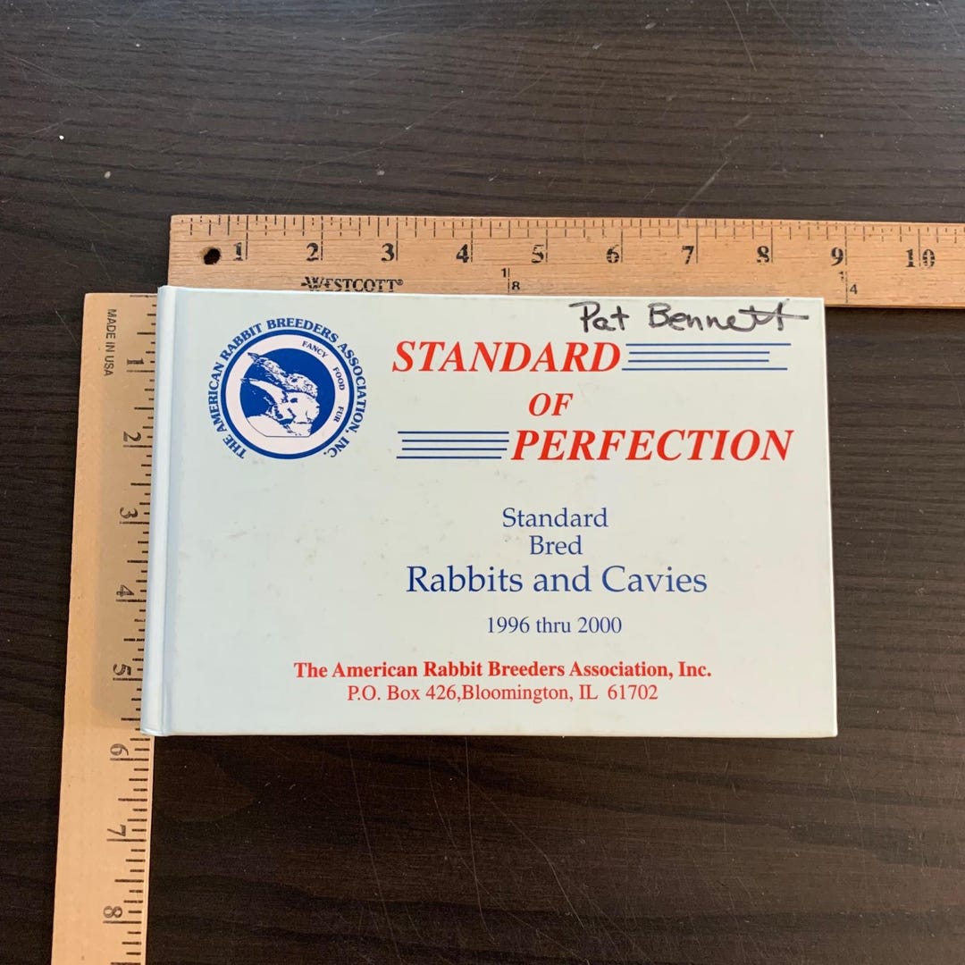 ARBA Standard of Perfection Rabbits and Cavies 1996-2000 Hardcover Book ...