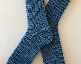 Knitted Socks, Men’s tgknits Hand Dyed, Hand Cranked