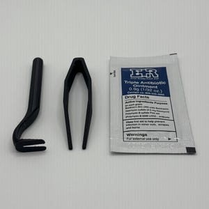 Tick Removal Kit - 4 Pack - Includes Tick Puller Tool & Triple Antibiotic Packet | Easy, Sanitary Tick Removal for People / Pets