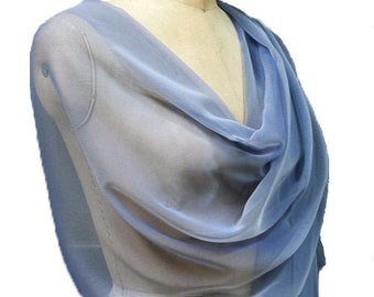 Periwinkle Chiffon Shawl Wrap Scarf