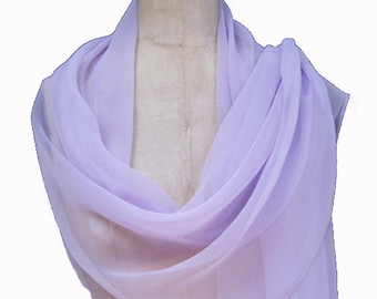 Lavender Chiffon Shawl Wrap