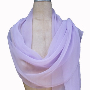 Lavender Chiffon Shawl Wrap image 1