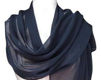 navy blue sheer shawl