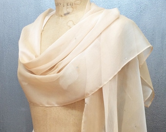 champagne chiffon shawl