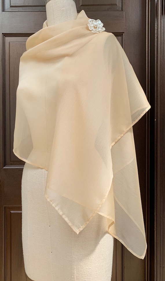 Champagne Chiffon Shawl Shrug Etsy Australia